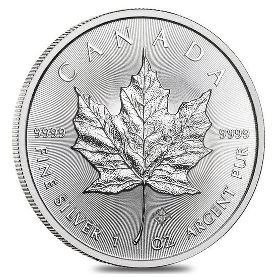 Feuille d'érable canadienne 1 once d'argent 2020 LOT DE 500 PIÈCES