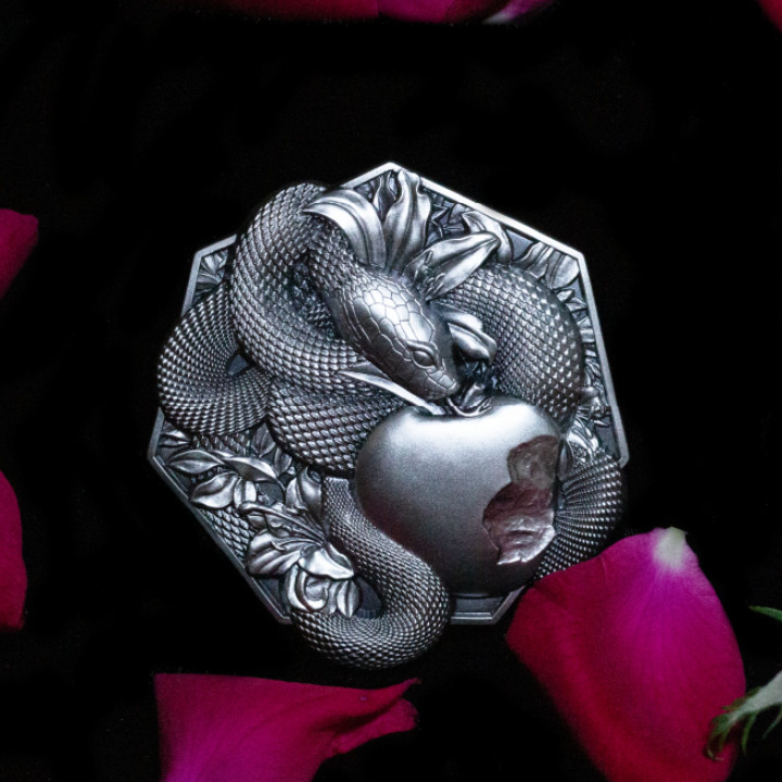 Original Sin 2 uncje Srebra 2023 Stackable High Relief Antiqued