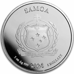 Samoa: DC Comics - Wonder Woman coloured 1 oz Silber 2024 Coin Slab
