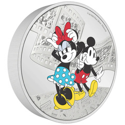 Niue : Disney Mickey & Friends -Mickey & Minnie coloré 3 onces d'argent 2023 Proof
