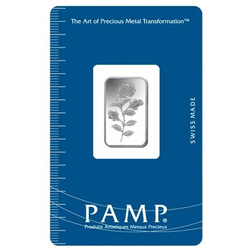 Barra de plata Pamp Suisse Rose de 5 gramos
