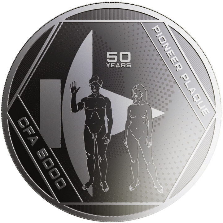 Csád: Pioneer Plaque 1 uncia ezüst 2022 Proof