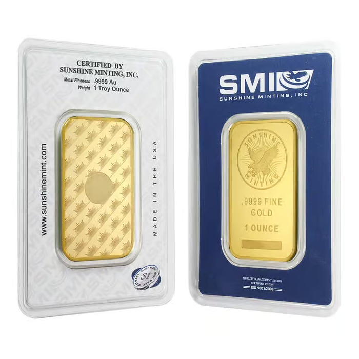 Sunshine Mint Sztabka Złota 1 uncja