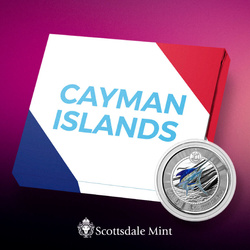 Cayman Islands: Marlin coloured 1 oz Silver 2023 Proof