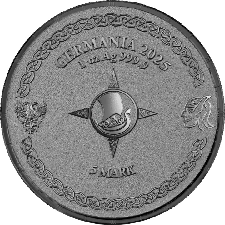 Ragnarök: Loki 1 onza de plata 2025 (Plata negra)