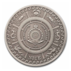 Niue: Mythical Creatures - The Siren 1 uncja Srebra 2025 Antiqued Coin