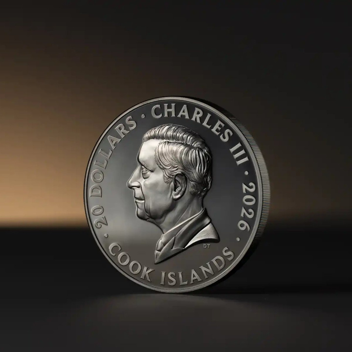 Srebrna Moneta Cook Islands: Ville de Nuit – Paris pozłacany 3 uncje Srebra 2026 Black Proof