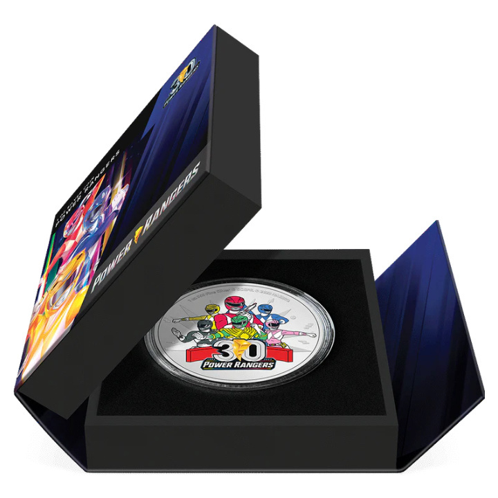 Niue: Power Rangers 30th Anniversary Series coloreado 1 oz Plata 2023 Proof