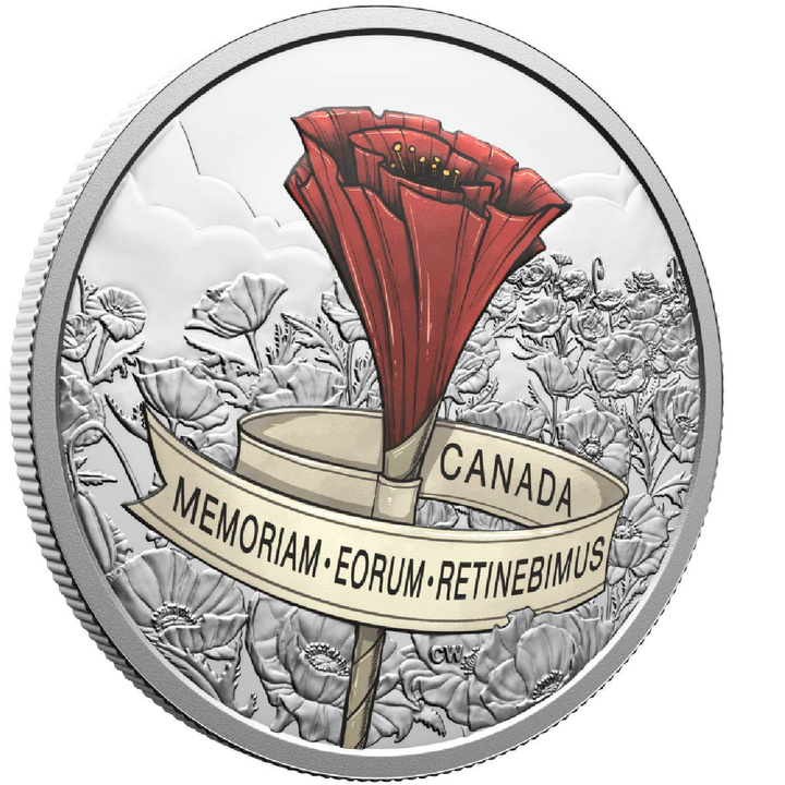 Kanada Remembrance Day koloriert 1 oz Silber 2026 Proof