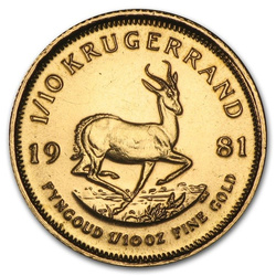 Krugerrand 1/10 uncji Złota 1981