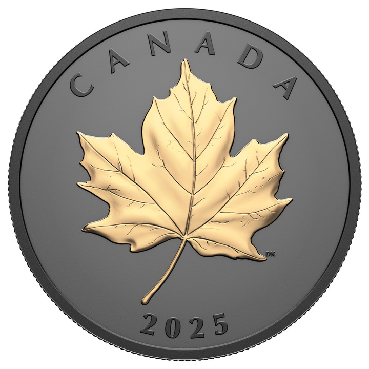 Canadian Maple Leaf “Gilded Elegant Maple” gilded 1 oz Silver 2025 Proof