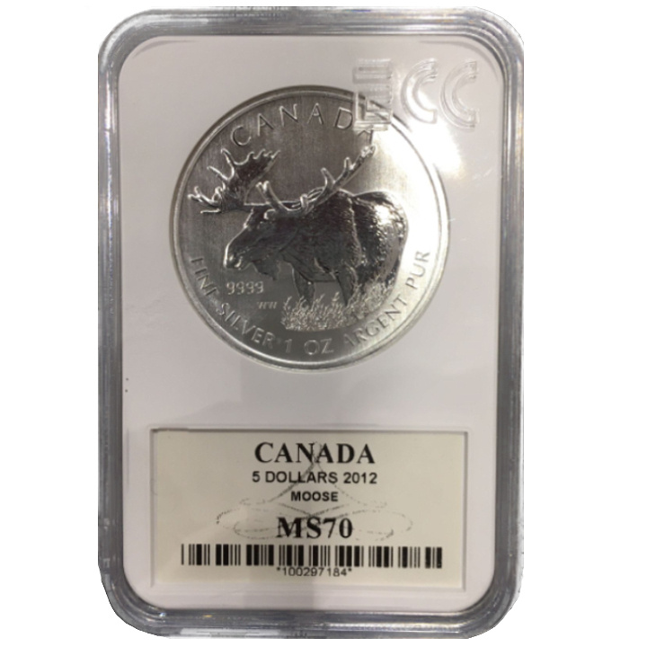 Canada: Wildlife - Moose 1 oz Silber 2012 GCN ECC MS70