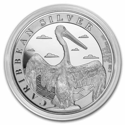 Barbados: Caribbean Pelican 1 oz Silver 2022
