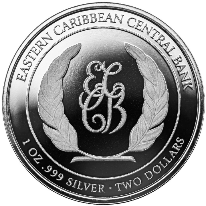 St. Kitts & Nevis: Concha – coloreada 1 onza de plata 2023 Proof