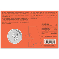 Koala 1 oz Plata 2025  (Brisbane Money Expo Anda Special) 