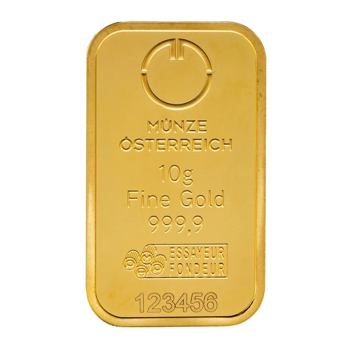 Lingotto d’oro 10 grammi d’oro Austrian Mint
