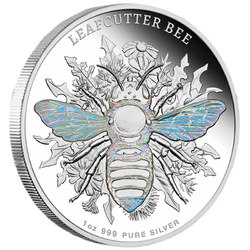 Srebrna Moneta Niue: Australian Native Bees - Leafcutter Bee 1 uncja Srebra 2026 Proof Hologram