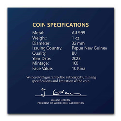 Papua New Guinea: Bird of Paradise 1 oz Gold 2023