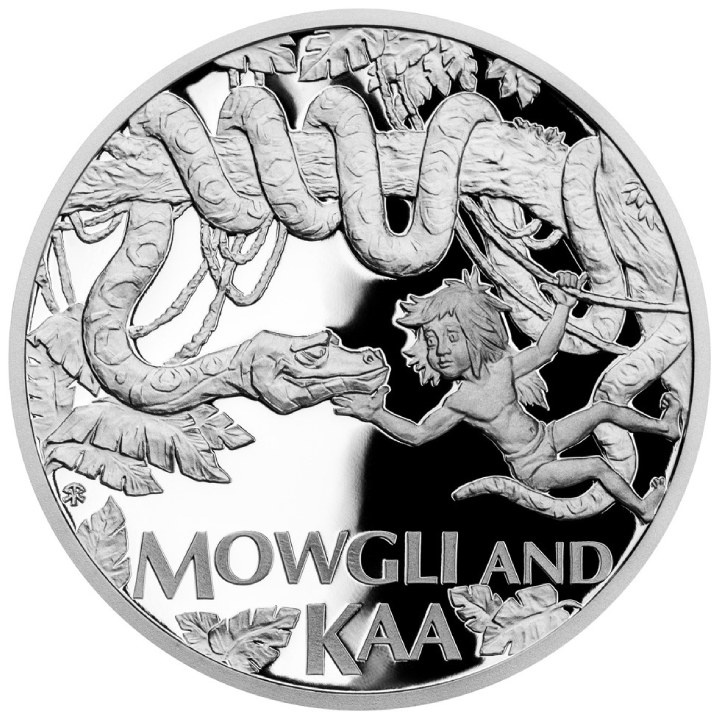Niue: The Jungle Book - Mowgli and Snake Kaa $1 Srebro 2022 Proof