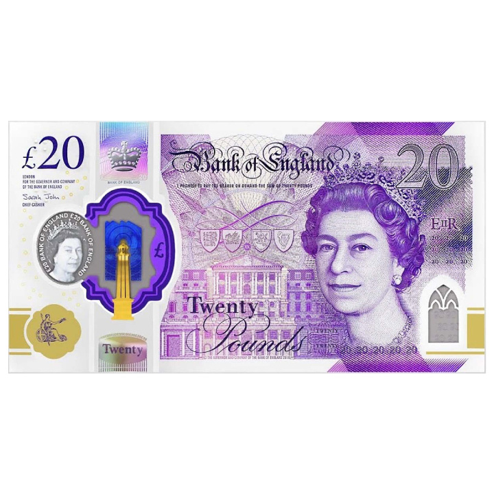 Billet de 20 livres britanniques - Reine Elizabeth II (20 livres / 20 GBP) 100 pièces En circulation