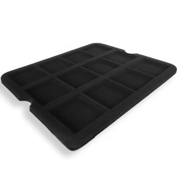 Leuchtturm - Palette Mazzola pour pièces Quadrum 12 compartiments (noire)