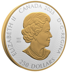 Canada: Raven Brings The Light $250 Silber 2023 Gilded Proof Coin