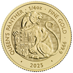 Las bestias reales de los Tudor: La Pantera de la Reina 1/4 oz Oro 2025