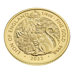 The Royal Tudor Beasts: Lion of England 1/4 uncji Złota 2022 