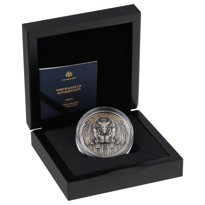 Cameroon: Dream Haunter 2000 CFA Francs Silver 2024 Gilded High Relief Antiqued Coin