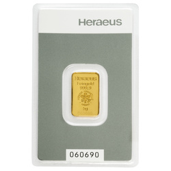 Sztabka Heraeus 5 gramów Złota