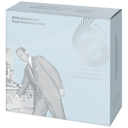 60° anniversario della Royal Australian Mint $1 Argento 2025 Proof “C” Mintmark
