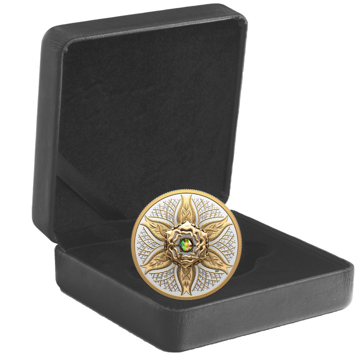 Canada: Dancing Ammolite - Elements of Nature “Earth” placcato in oro $20 Argento 2025 Proof