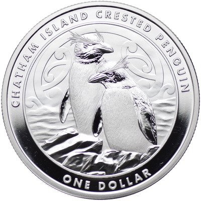 Pingüino crestado 1 onza de plata 2020 (sin certificado)