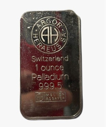 Bar Argor Heraeus 1 oz Pallad
