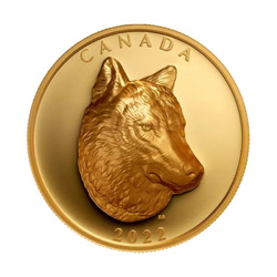 Canada : Timber Wolf Or 2022 Extraordinarily Proof High Relief