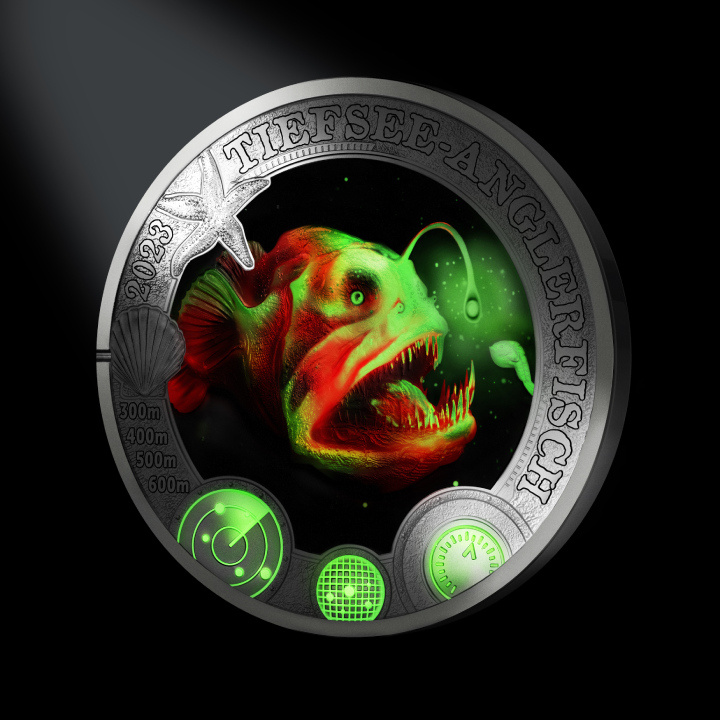 Deep-sea Anglerfish coloured 3 Euro Copper 2023