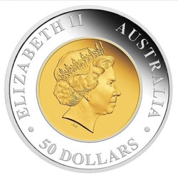 Wedge-Tailed Eagle 1/2 oz Silber i 1/2 oz Gold Proof (bi-Metalle) 2016