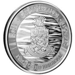 Cayman Islands: Marlin 1 oz Silber 2024 Prooflike