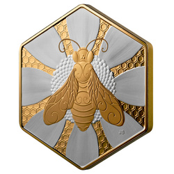 Canada : Nature's Delight, The Honey Bee plaqué or 20 argent 2025 Reverse Proof