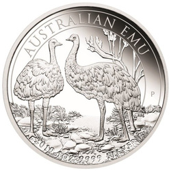Australijski Emu 1 uncja Srebra 2019 Proof