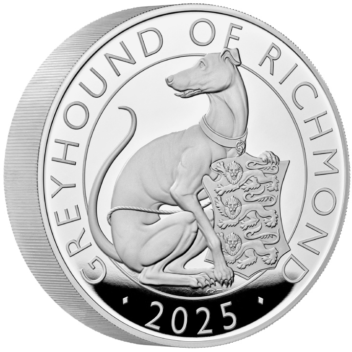 The Royal Tudor Beasts: The Greyhound of Richmond 10 oz Silber 2025 Proof