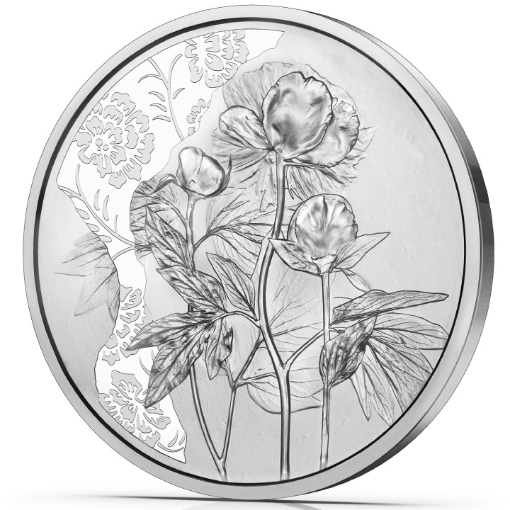 La peonia 10 euro argento 2024