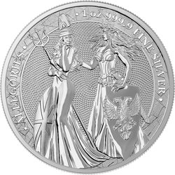 Allegories: Britannia & Germania 1 uncja Srebra 2019