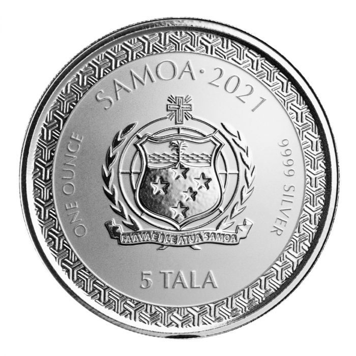 Samoa: Legends of Japan Series - Momotaro sull'isola dei demoni in stile ukiyo-e 1 oncia d'argento 2021 Prooflike