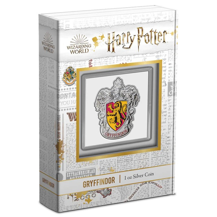 Niue: Harry Potter - Gryffindor Crest coloured 1 oz Silber 2021 Proof