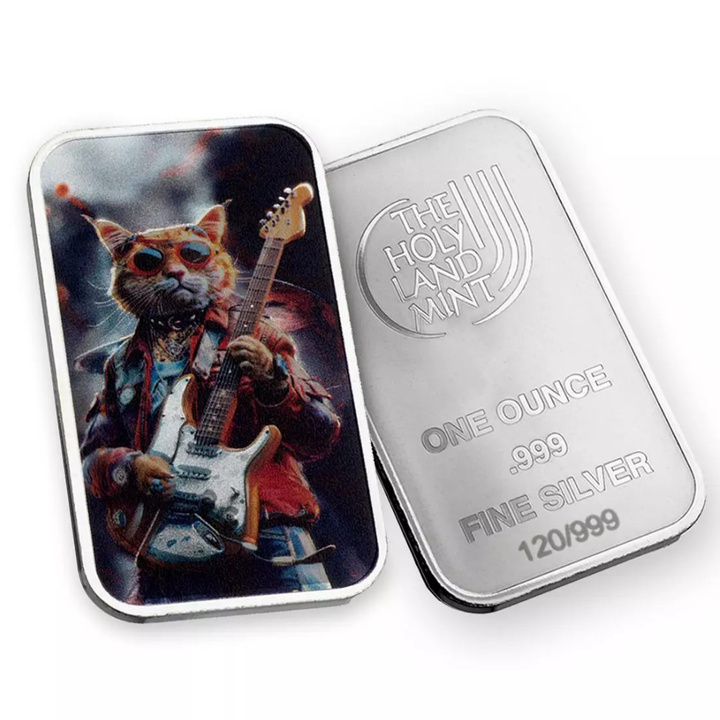 Sztabka The Holy Land Mint - Human Cats - Jimmy kolorowana 1 uncja Srebra 2025