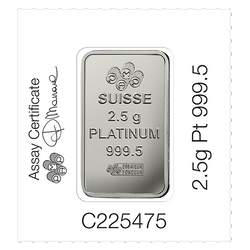 Multigramové slitky 4 x 2,5 gramu zlata, platiny, palladia, stříbra