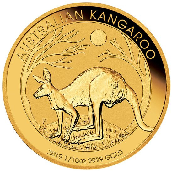 Australijski Kangur 1/10 uncji Złota 2019