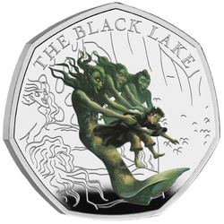 Harry Potter : Black Lake coloré 50 pence en argent 2024 Proof