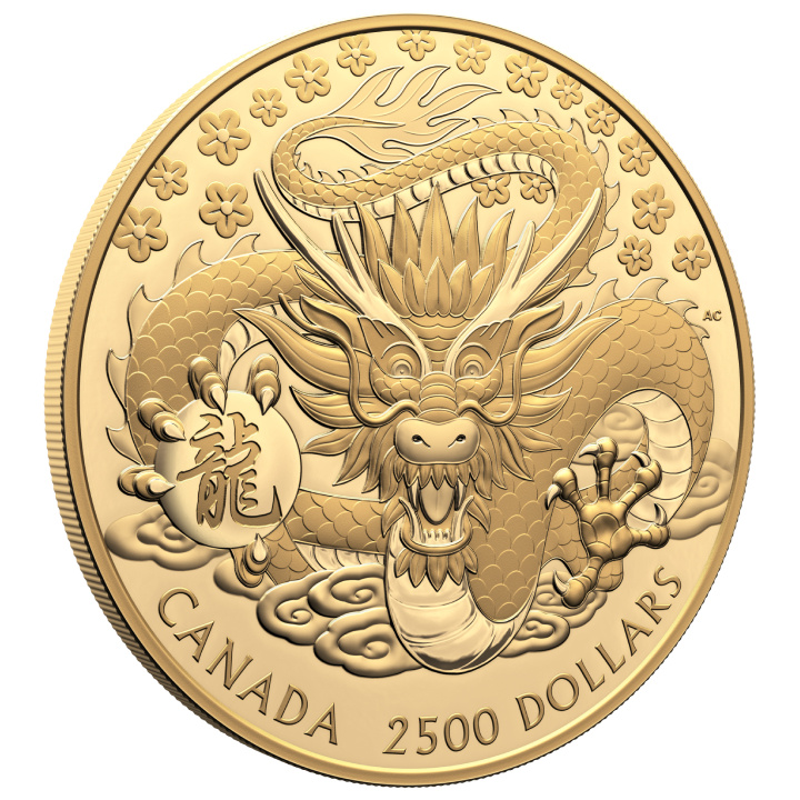 Canada: Lunar Year of the Dragon $2500 Gold 2024 Proof